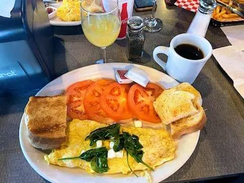 Spinach and Feta Cheese Omelette